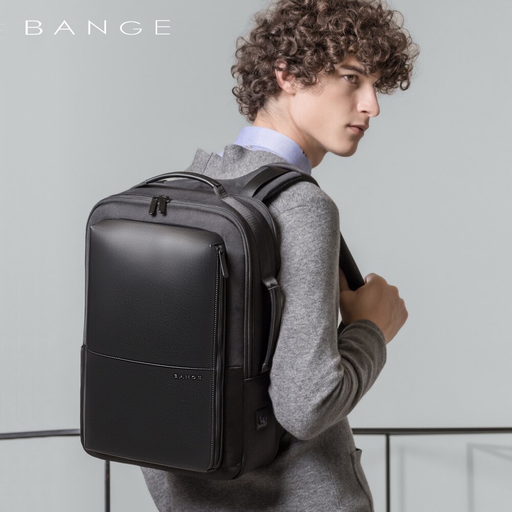 BANGE Professional Men Business Backpack zaino da viaggio impermeabile 15.6 &#39;zaino per laptop zaino per scuola zaino per ufficio