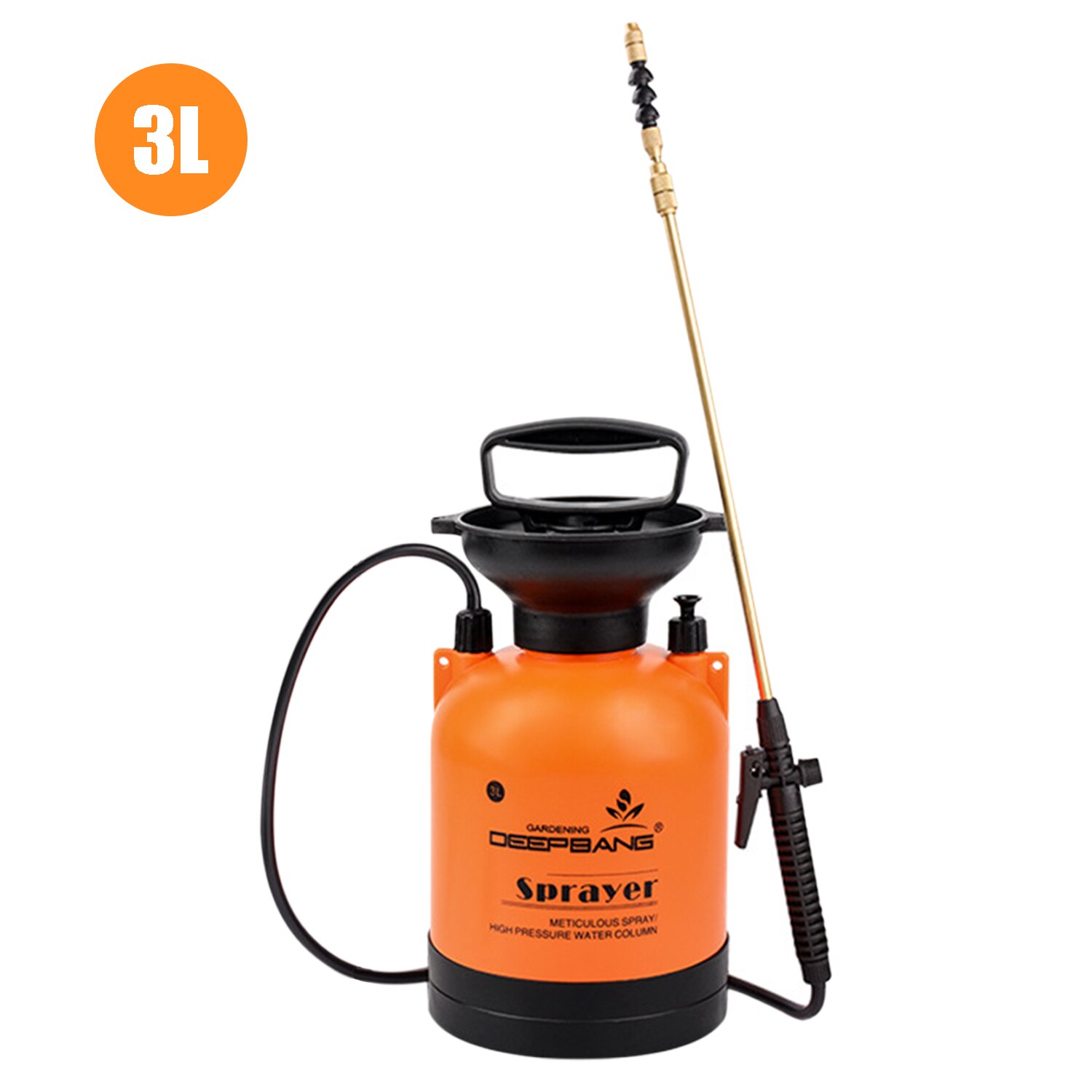 Garden Pump Sprayer Handheld Water Sprayer Plant Water Sprayer Lawn Bottle for Watering Cleaning Fertilizing: 3L Copper