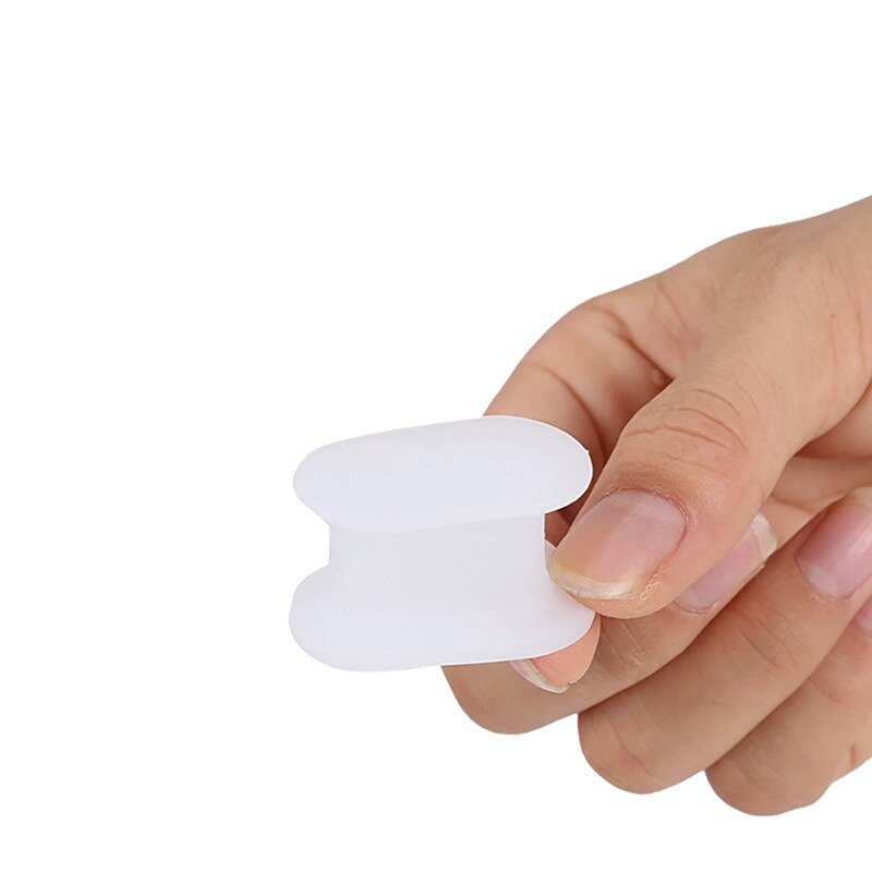 2PCS Silicone Gel Toe Spacers Separators Thumb Device Pad Toe Pads Overlapping Toes Corrector