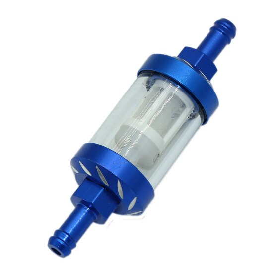 Filtro de combustible de motocicleta, filtro de gasolina, filtro de combustible, filtros de aceite, mangueras transparentes de 5/16 de diámetro interno, 6 colores: blue
