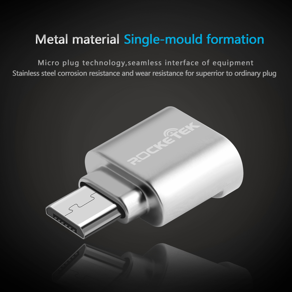Rocketek micro usb 2.0 typ c otg telefon mini minneskortläsare adapter aluminium kortläsare för micro sd/tf microsd laptop