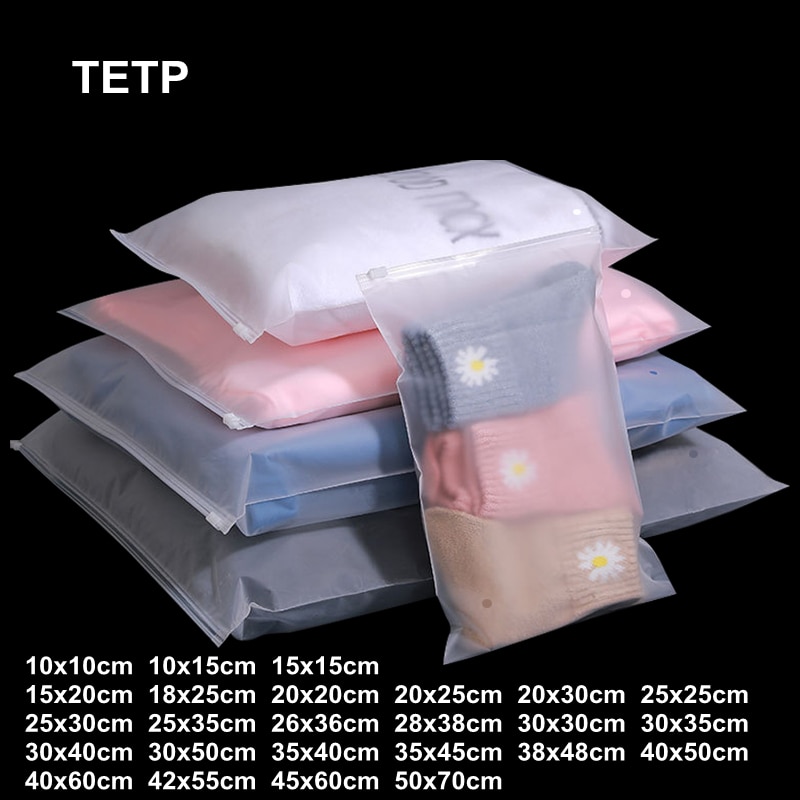 TETP 10 Stück 14 Draht/18 Drähte mattierte Reißverschlusstasche für Zuhause, Reisen, Aufbewahrung, Kleidung, Unterwäsche, Verpackung mit Luftloch-Organizer