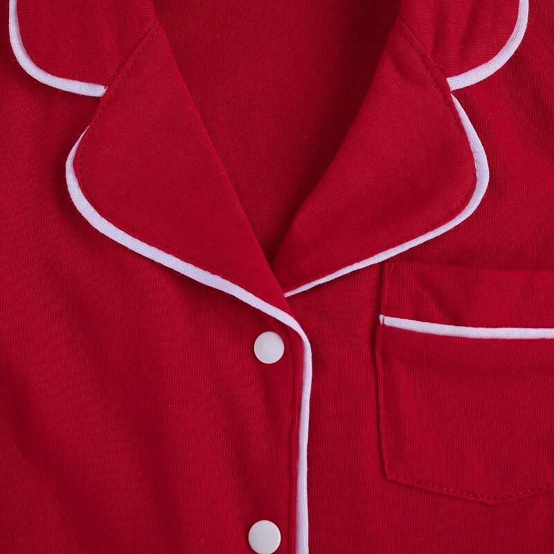 1-7Y Kleine Jongen En Meisje 2 Stuk Pyjama Pak, kinderen Effen Kleur Korte Mouw Knop Top, Korte Broek Past