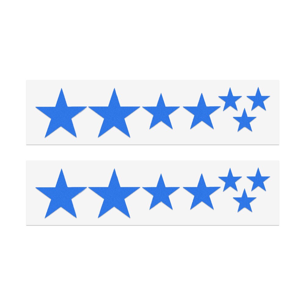 2 Sheets Mountain Bike Reflective Stickers Frame Wheel Rim Sticker Fluorescent Stars MTB Bicycle Reflector Decal Accessories: Blue