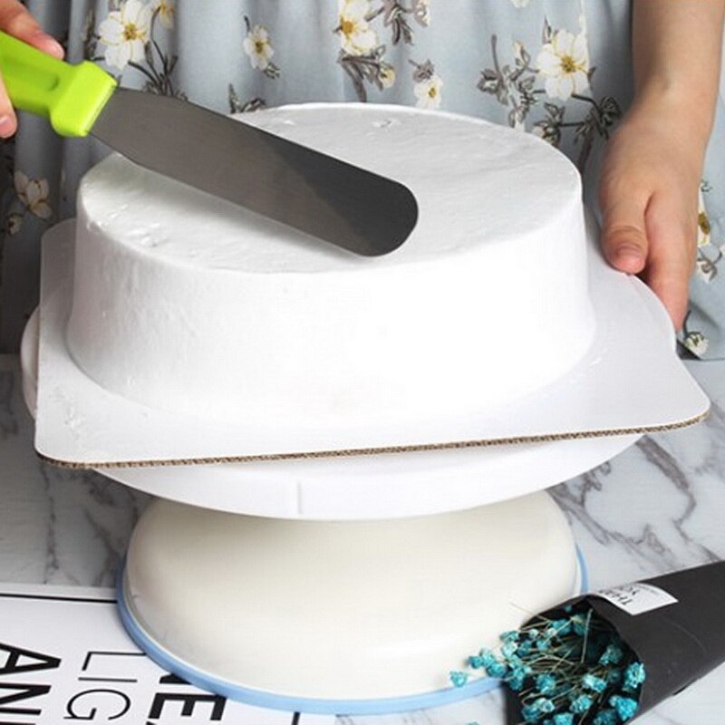 DIY Rotierenden Kuchen Backen Werkzeug Kuchen Stehen Kuchen Kunststoff Kuchen Drehtisch Plattenspieler Dekorieren Backen Werkzeug 7*28Cm 10 zoll