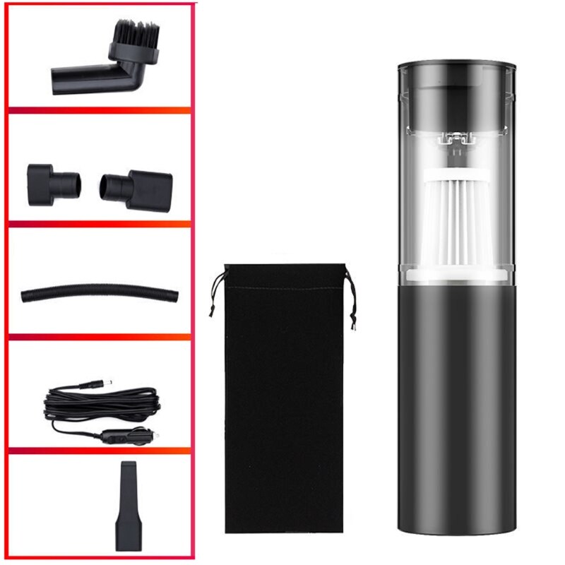 Portable 12V 120W Power Car Vacuum Cleaner Wet Dry Dual Use Handheld Auto Duster: Green