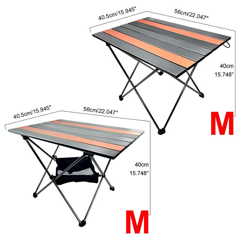 Foldable Camping Table Portable Metal Camping Dining Table Lightweight Small Aluminum Table with Carrying Bag for Picnic