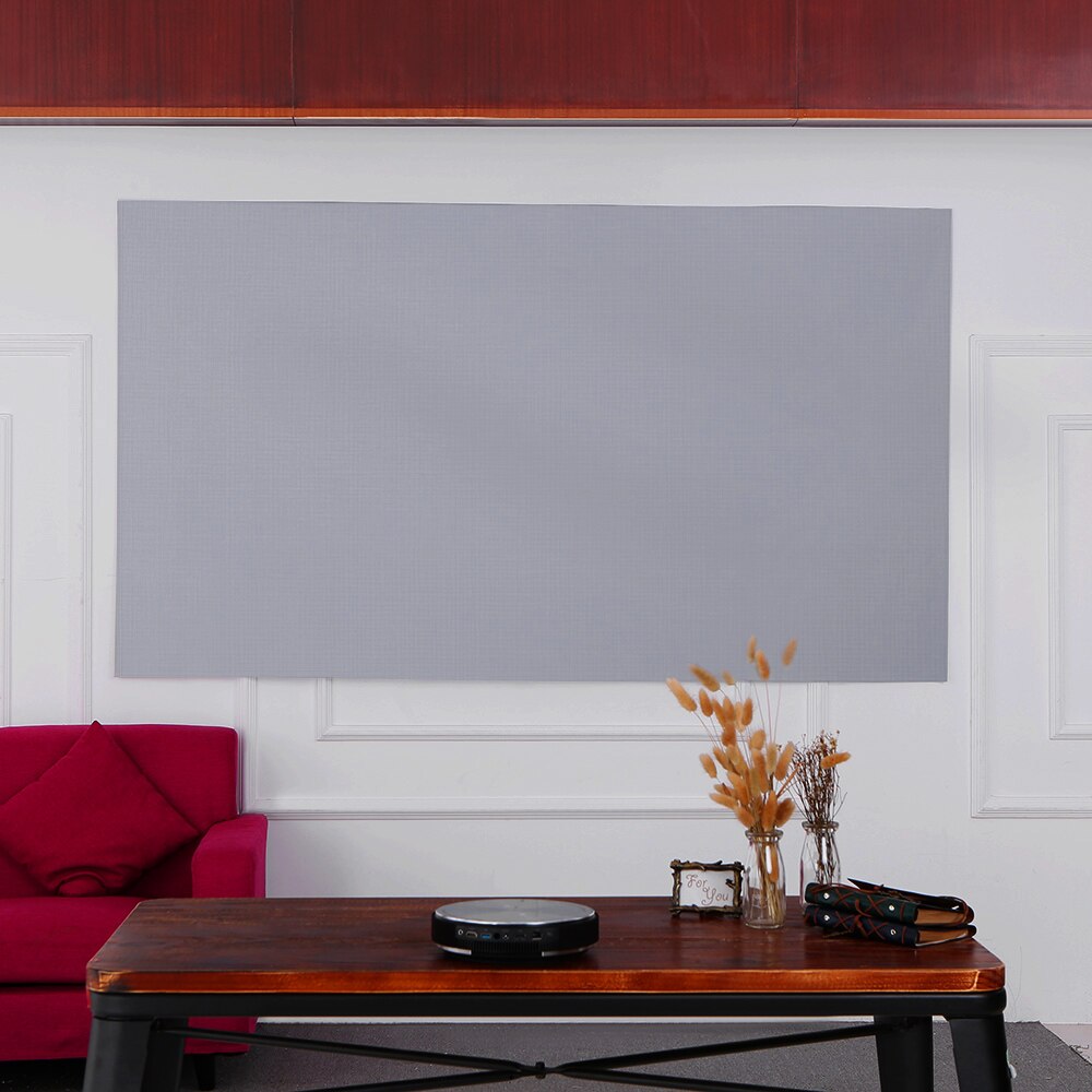 100inch Portable Projector Screen HD 16:9 Frameless Video Projection Screen Foldable Wall Mounted for Home Theater Office Movies