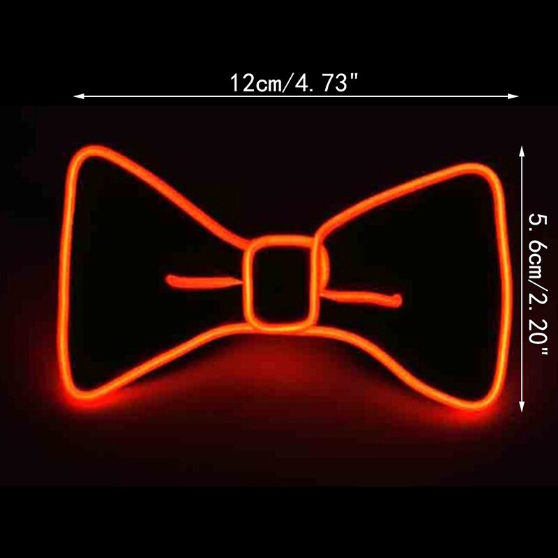 Men LED Wire Flashing Light Up Bow Tie Luminous Bow Tie Necktie For Men Club Wedding Dance Party Christmas Year