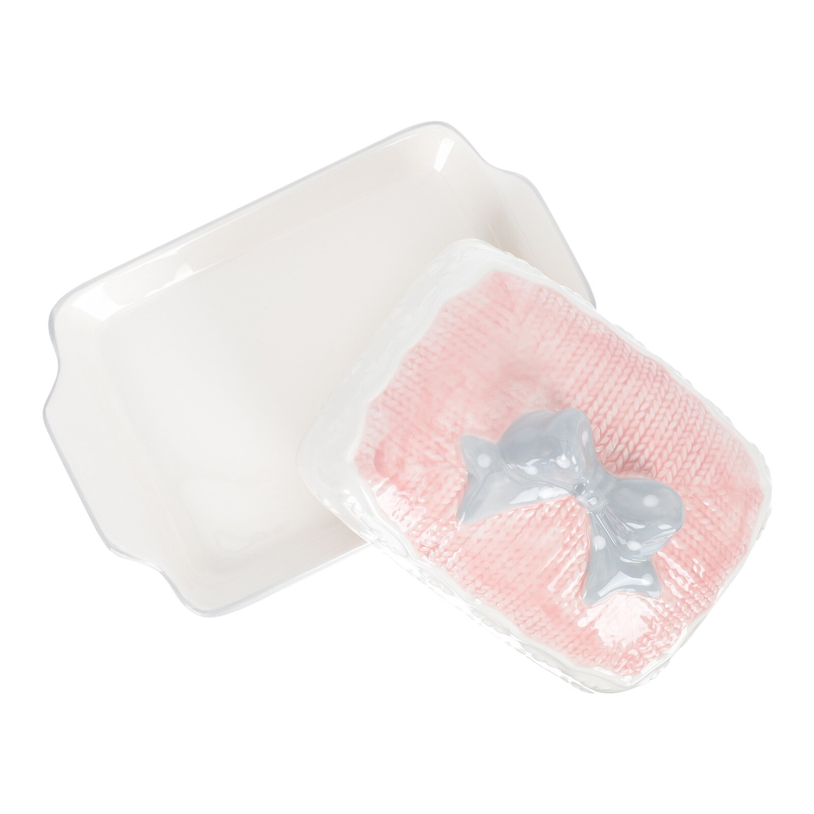 Exquisite Ceramic Plate Dessert Plate Cheese Butter Box Delicate Food Plate