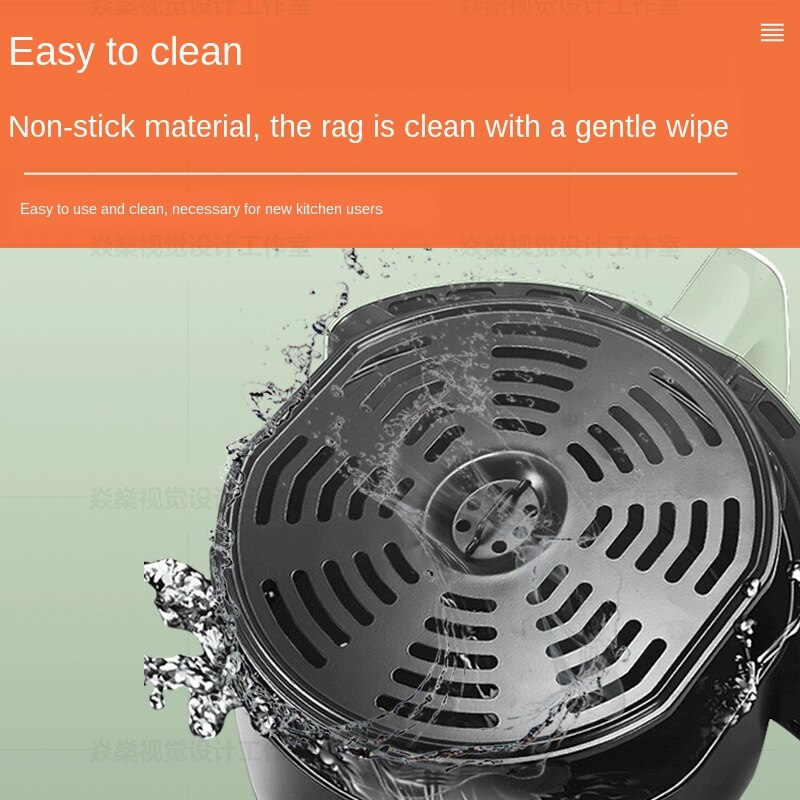 220V Air Deep-Fried Pot Home Deep Frying Pan Oil-Free Deep Frying Pan Automatic Chips Machine Intelligent Electric 3.5L