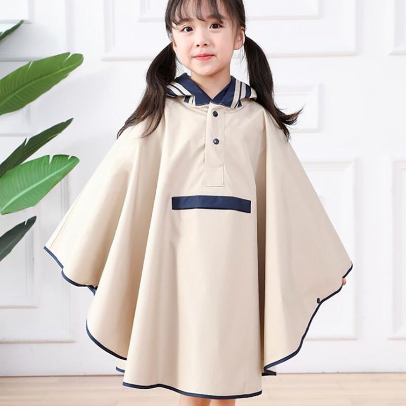 Ponchos impermeables para niños, chaqueta de lluvia para niños pequeños con Bolsillo grande, posición de bolsa escolar, para niños y niñas, S, M, L