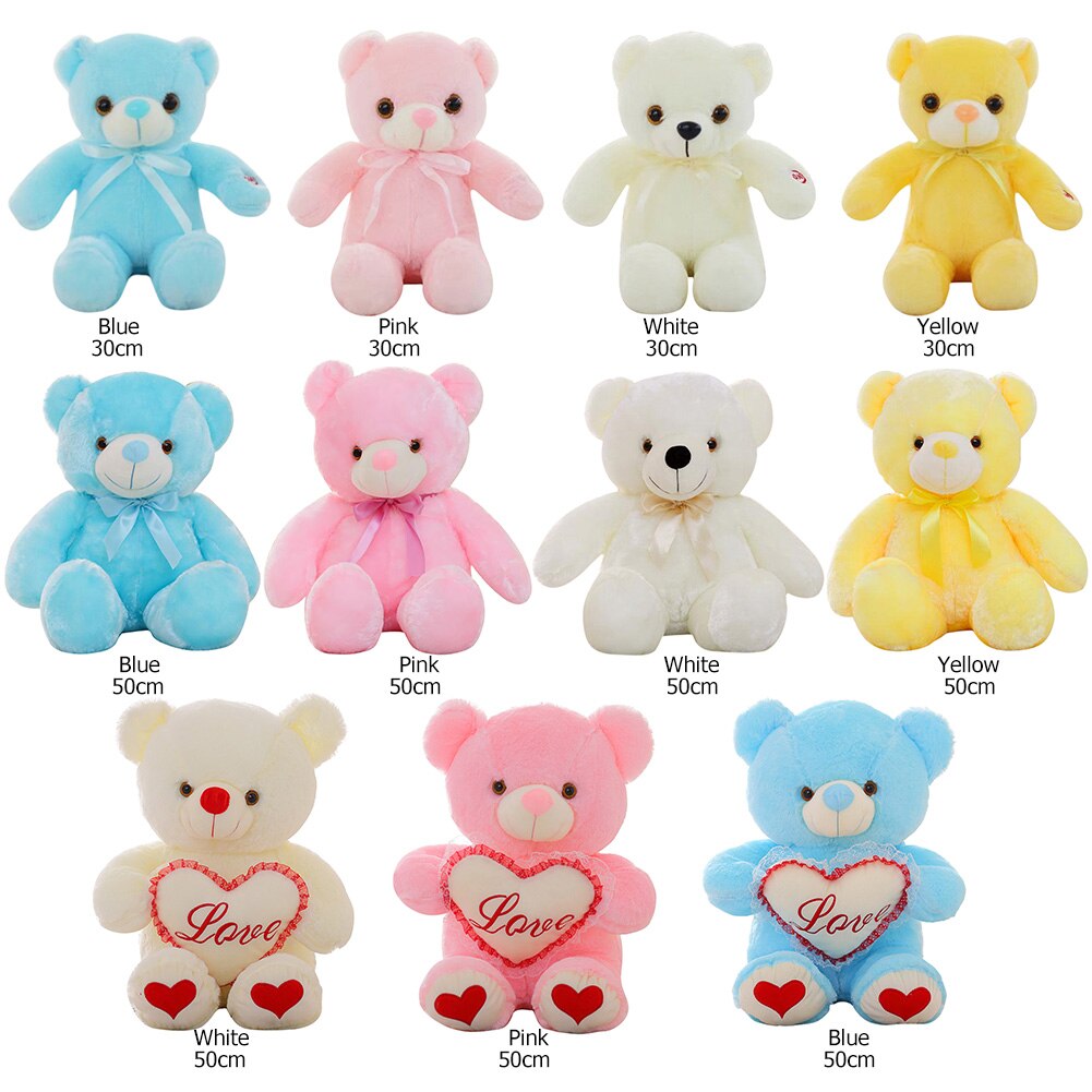 Ours lumineux en peluche pour enfants, jouets lumineux de fête, Flash lumineux LED pour Festival noël avec lumière LED
