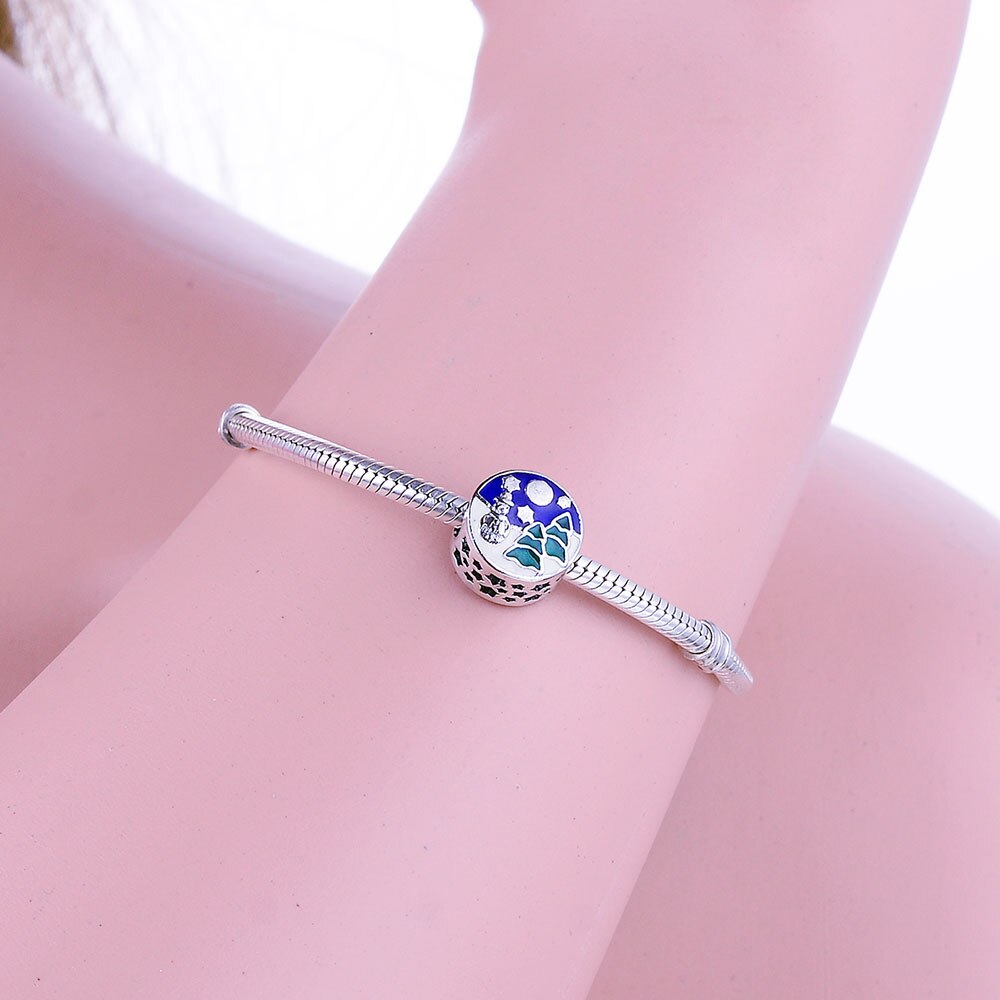 Winter Collectie 925 Sterling Zilver Besneeuwde Wonderland Kralen Fit Originele Europa Bedelarmband Sieraden Maken Berloque