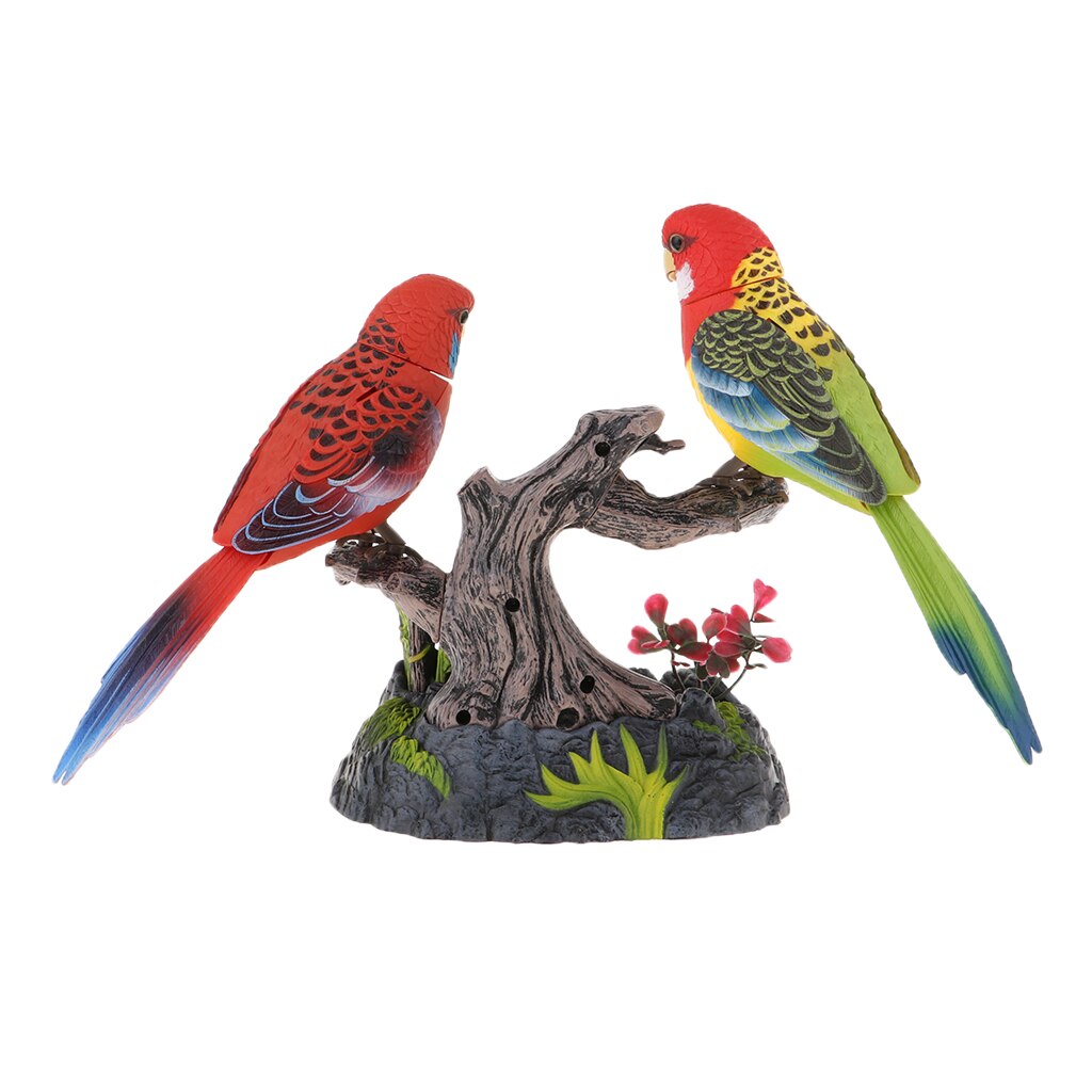 Electric Chirping Talking Parrots Toy Colorful Voice Sensor Simulating Birds