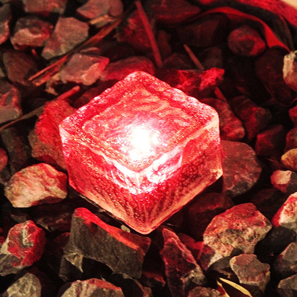 Solar Path Underground Buried Brick Light Led Stone Ice Cube Brick Solar Garden Driveway Security Light Led Floor Light