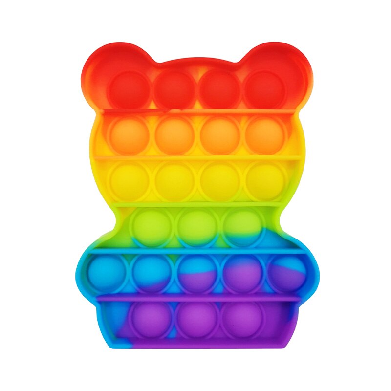 Regenbogen Pop Push Blase Zappeln Spielzeug Antistress Squeeze Sensorischen Spielzeug Relief Squishy Anti Stress Spielzeug Für Erwachsene Kinder: PL-444