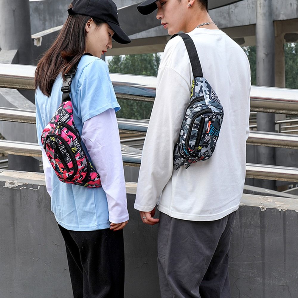 Marsupio impermeabile in stile coreano ad alta capacità per sport tutto'aria aperta marsupio in tela Banana Borsa donna uomo