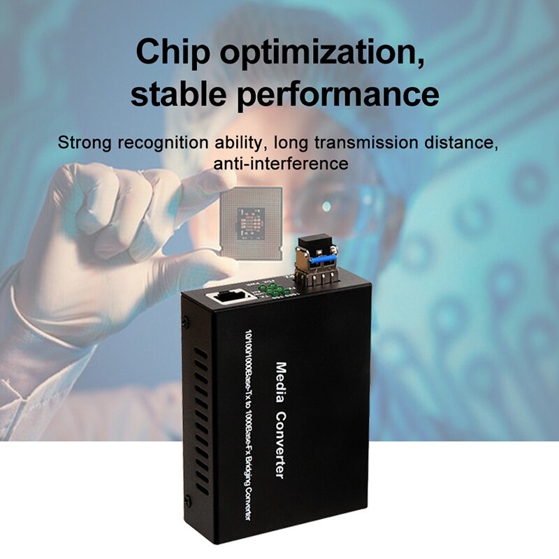 1Gb SFP Fiber to RJ45 Fiber Optic Media Converter 1000Mbps SFP Fiber Switch with SFP Module Compatible Mikrotik