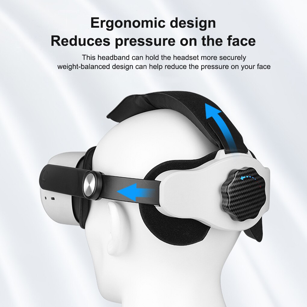 VR Headset Headstrap Washable Stable Adjustable Sponge Headband Belt Gaming Accessories Replacement for Oculus Quest 2