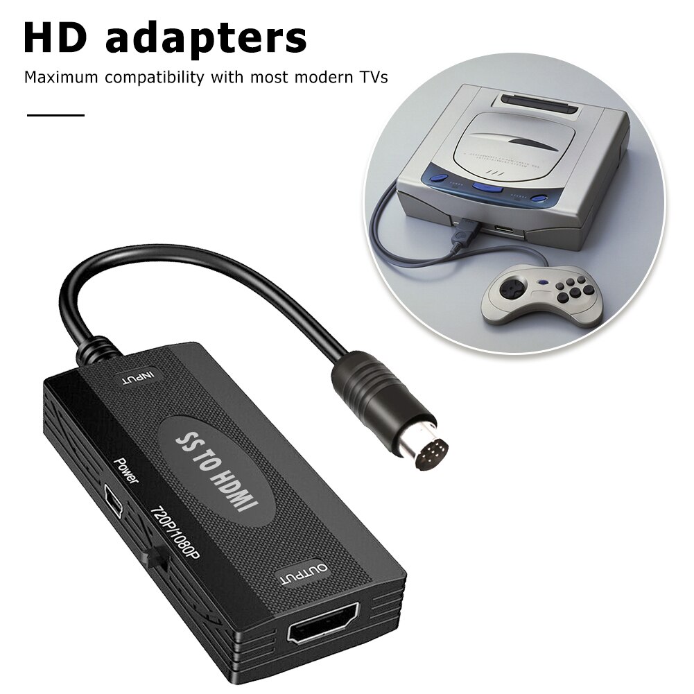 Ss Naar Hdmi-Compatibel Converter Voor Sega Saturn Game Console Hd Tv Adapter Met Usb Tv Connector Toegang