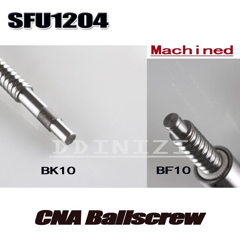 1 stk kugleskrue sfu 1204 450mm+ 1 stk  rm1204 kugleskrue kuglemøtrik med standardbehandling til  bk10 / bf10