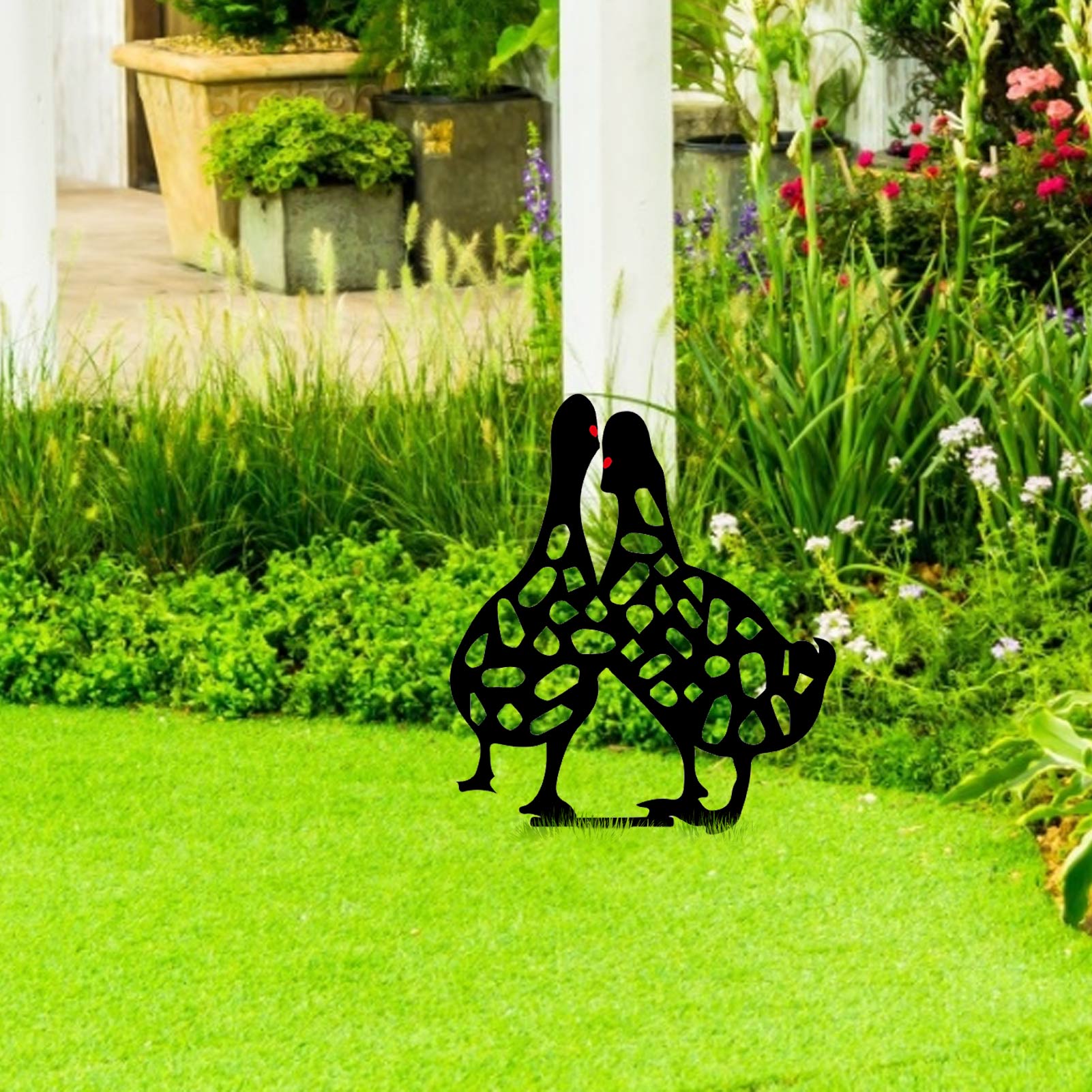Black Cat Silhouette Stake Yard Art Acrylic Garden Decoration Cat Crafts Lawn Ornament For Courtyards Backyards Lawns Gardens