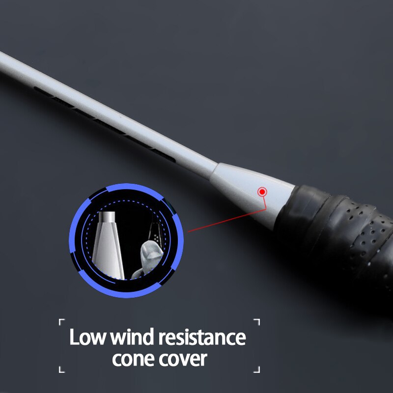 Carbon Badminton Rackets Padel Super Light 5U Racket With Strings Bags Carbon Fiber Racquet Strung Free Grip