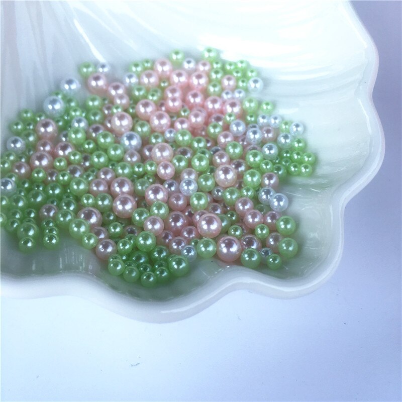 2.5-5mm blandade pärlor självhäftande kristalllim uv-harts lim simulering pärl tätningsfyllmedel 500 st: 12