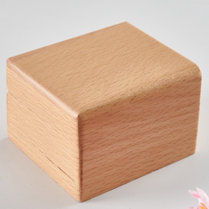 Beech Wood Music Box Hand-cranked Music Box Wooden Chinese Music Box Children's Birthday Home Desktop Decoration Bedroom
