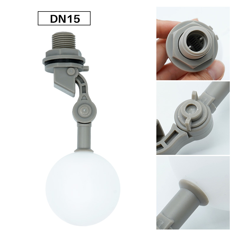 1/2'' 3/4'' Water Control Float Valve Adjustable Float Ball Valve Water Control Switch For Water Tower Water Tank: WHITE