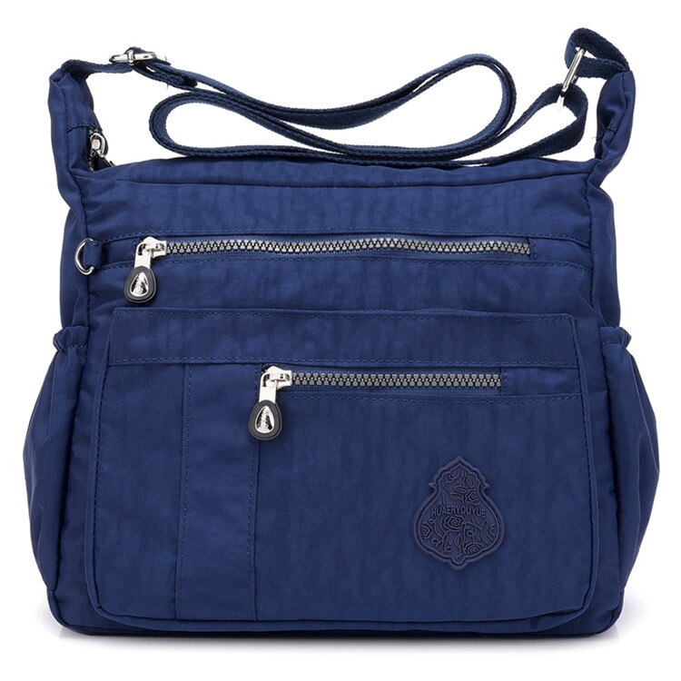Sac messager pour femme, sac à bandoulière en nylon imperméable, sac à bandoulière décontracté pour filles, sacs à main en solde: Bleu profond
