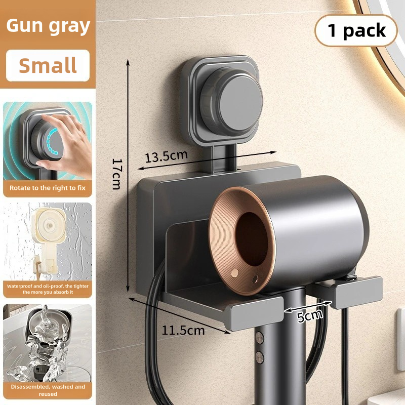 1 Toilet Blower Holder Shelf Bathroom Accessories Hair Dryer Holder Wall Dryer Cradle Straightener Stand Hairdryer Organizer Box: PURPLE