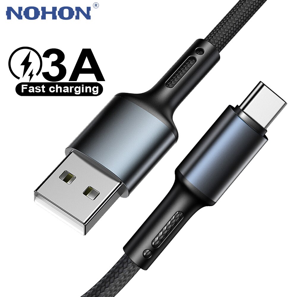 Câble USB de Type C pour recharge rapide et transfert de données, cordon de 2m/3m, compatible avec Samsung A51, A71, Huawei P30 Lite, Mate, Xiaomi Redmi Note 8, 9, 10