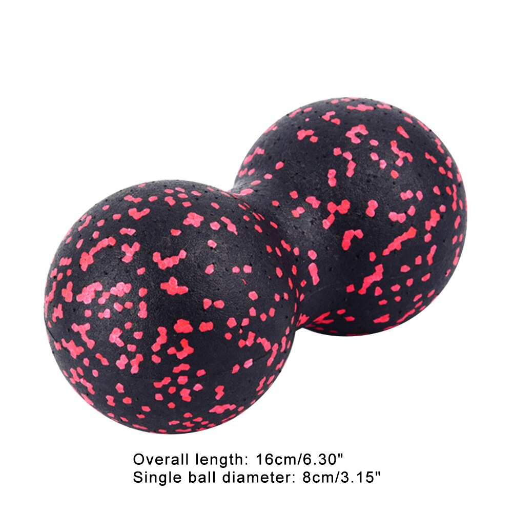 Bola de masaje de cacahuete EVA, rodillo para aliviar el dolor de Fascia corporal, Yoga, Fitness, alivia el ejercicio, equipo de Fitness: Rojo