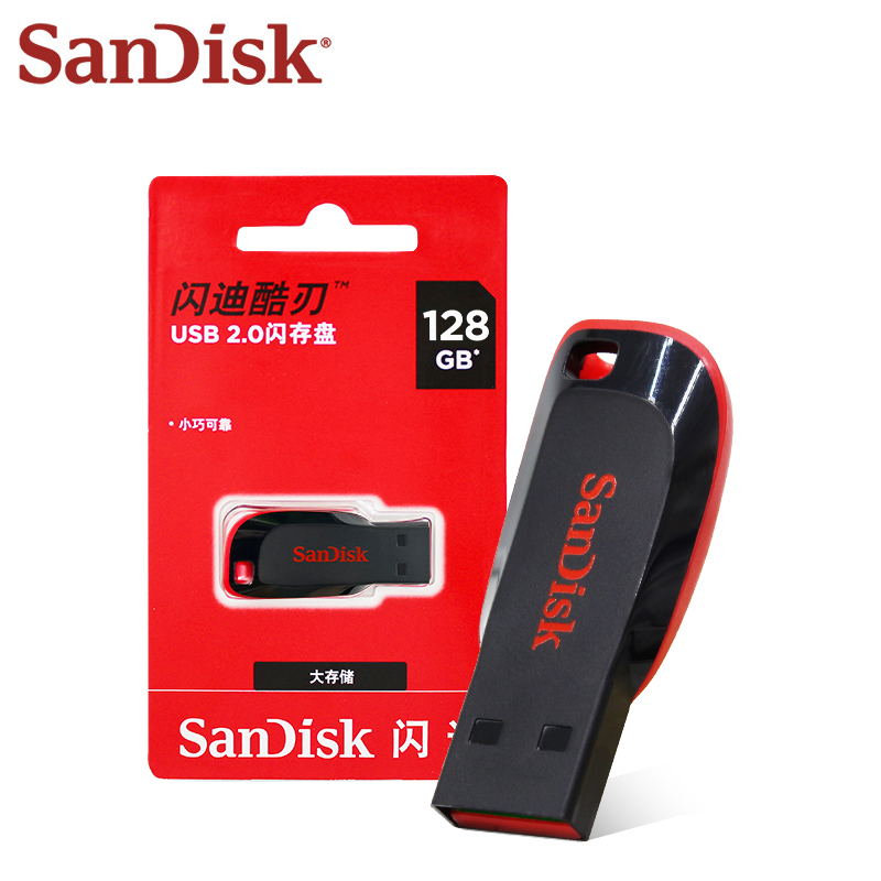 SanDisk FAT32 CZ50 Flash Memory Stick USB2.0 PenDrive 128GB 64GB 32GB 16GB Mini Drive 100% Original Udisk for Computer