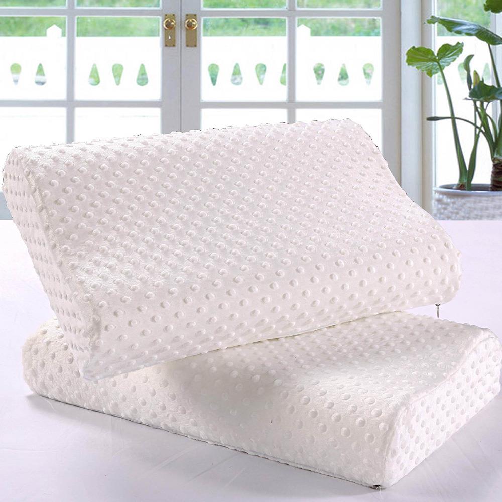 Modernplain färgad nonwoven slow rebound memory foam ortopedisk latex nackkudde rosa blå vit sängkläder livmoderhalssjukvård