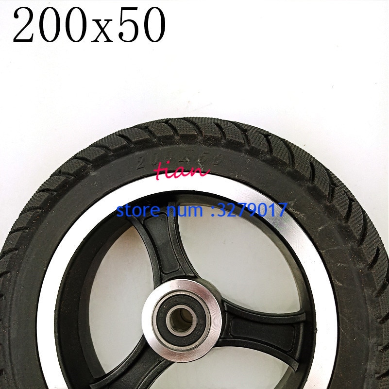 Good Reputation 200x50 Electric Scooter Solid Tyre with Hub for Aluminium Alloy Rims Tire,Electric Vehicle Solid Wheel