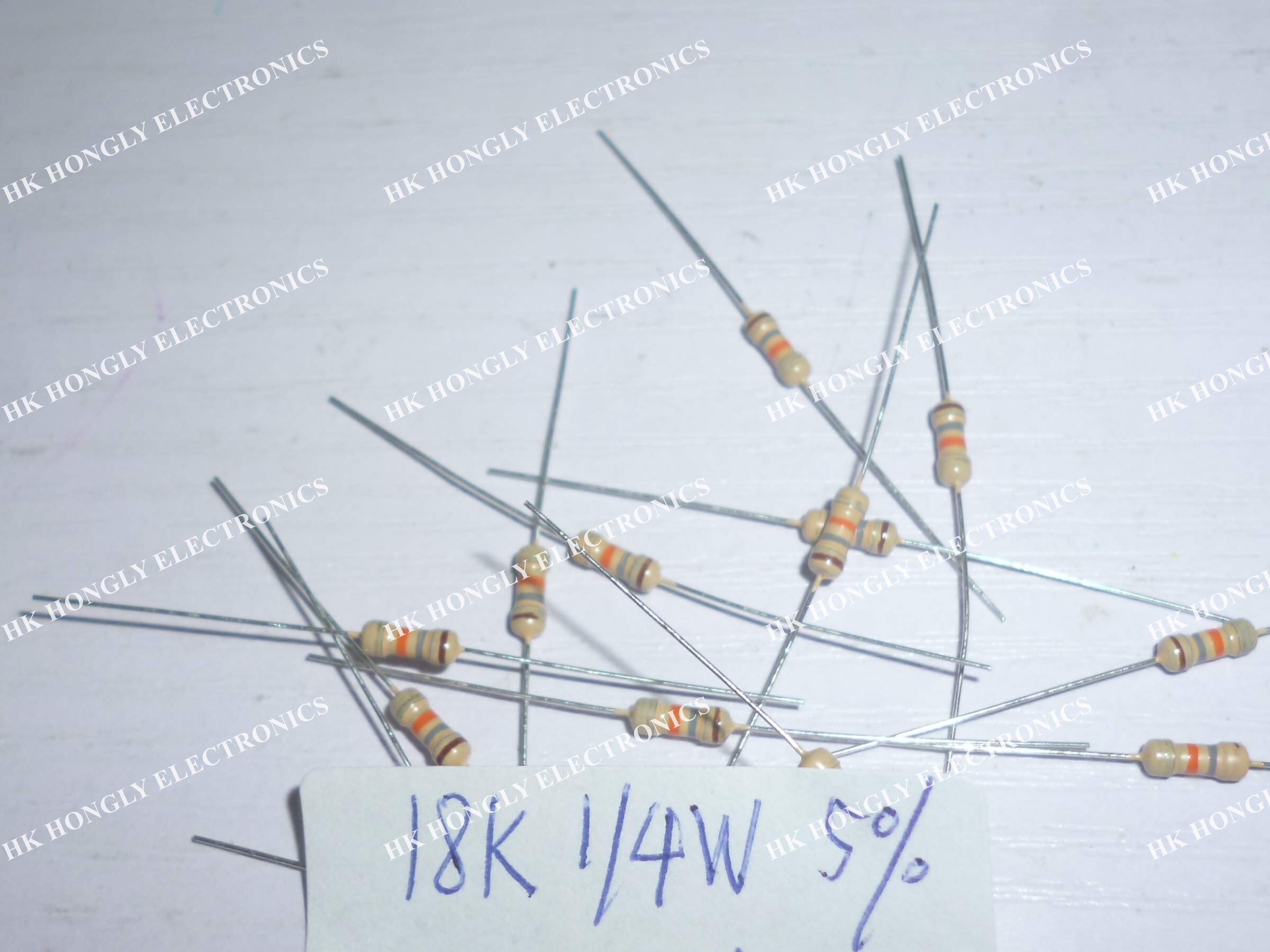 1000PCS Carbon Film Resistor 1/4 Watt 0.25W 5% 2.2R 10R 100R 18K 180K 1000 stks/zak