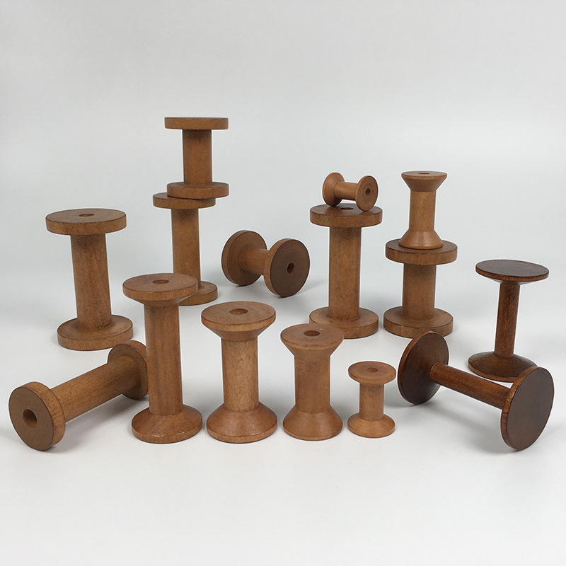 20-100pcs Brown Big Wood Empty Spools Bobbin for Sewing Ribbons Twine Wood Home DIY Tool Thread Wire Lace Spool Supply