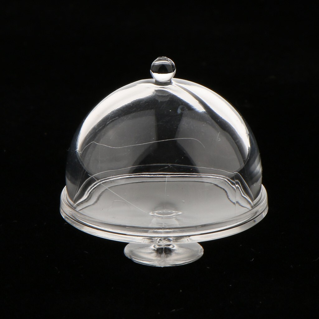 1/12 Scale Dollhouse Miniature Dessert Snack Doll House Clear Can Jar with Lid Kitchen Container Plate Toy Set