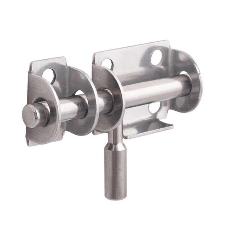 5pcs/lot Silver Stainless Steel Door Latch Sliding Lock Barrel Bolt Latch Hasp Staple Gate Safety Lock