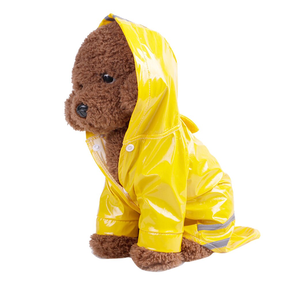 Pet Dog Raincoats Solid Hooded Raincoat Pet Waterproof Puppy Dog Jacket Outdoor Coat Pet Products yl