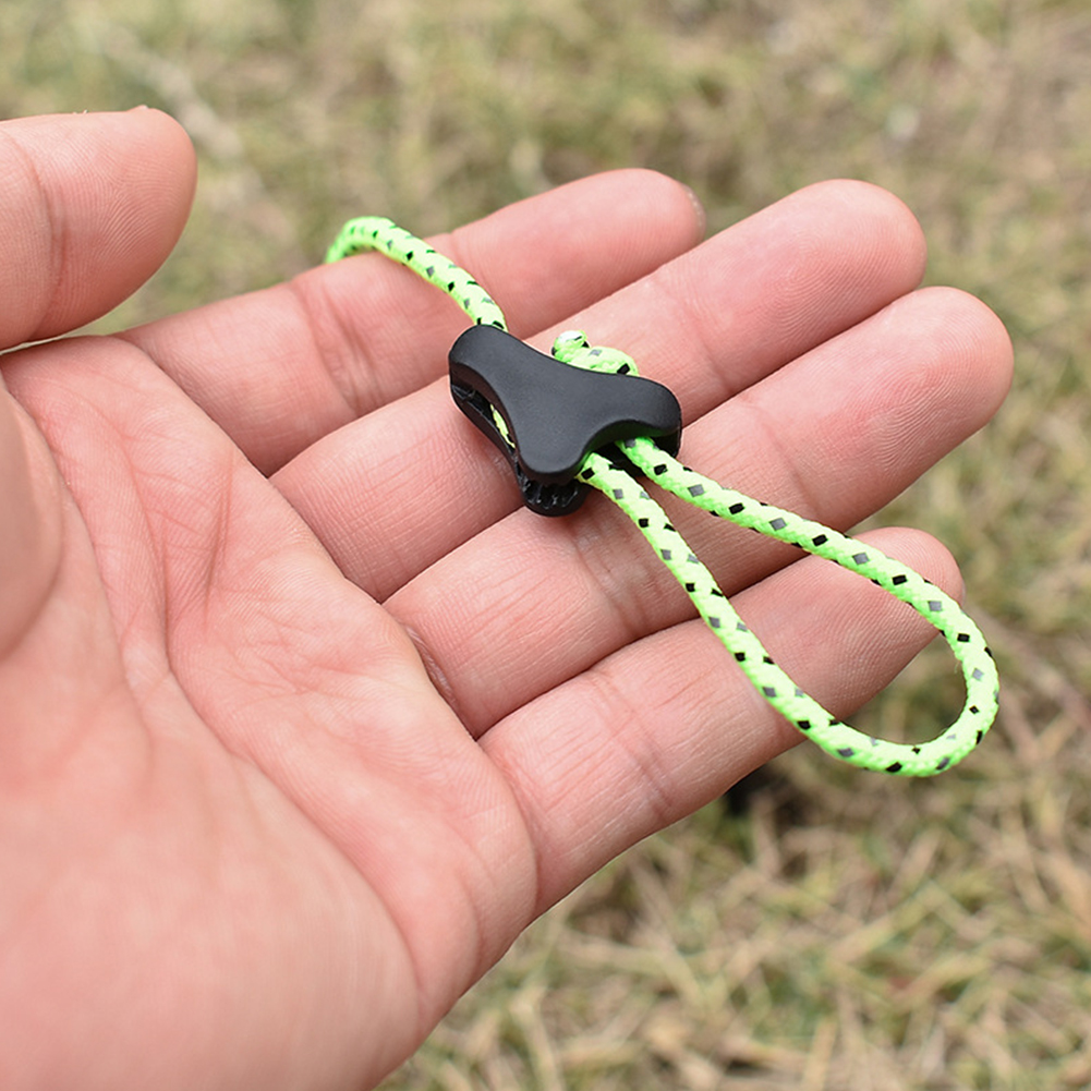 Camping Tent Rope Buckles Cord Tightener Tools Fastener Adjuster Non-Slip Rope Camping Portable Outdoor Elements