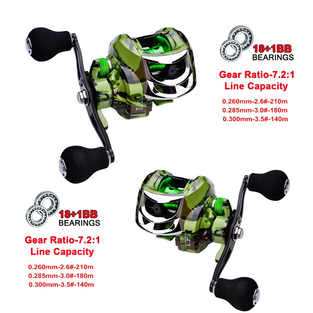 PROBEROS – moulinet de pêche Portable DW125, 18 + 1 roulements à billes, 7.2:1, pour droitier ou gaucher