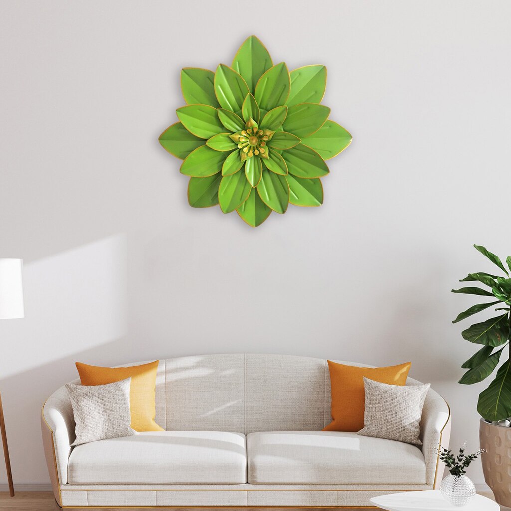 30cm Iron Wall Art Decor Wall Sculptures Fence Art Outdoor Indoor Home Bedroom Garden Kitchen Decoration: green