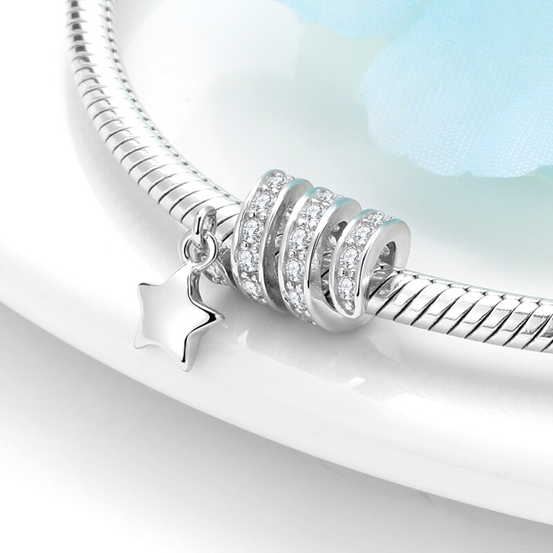Passer original charme europæiske charms spiralform 925 sterling sølv perler til smykker armbånd armbånd fremstilling