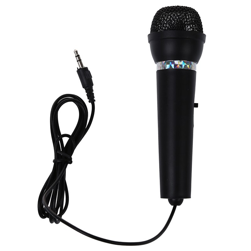 Omnidirektionel bærbar pc computer 3.5mm netværksstativ mini mini telefon mike sort