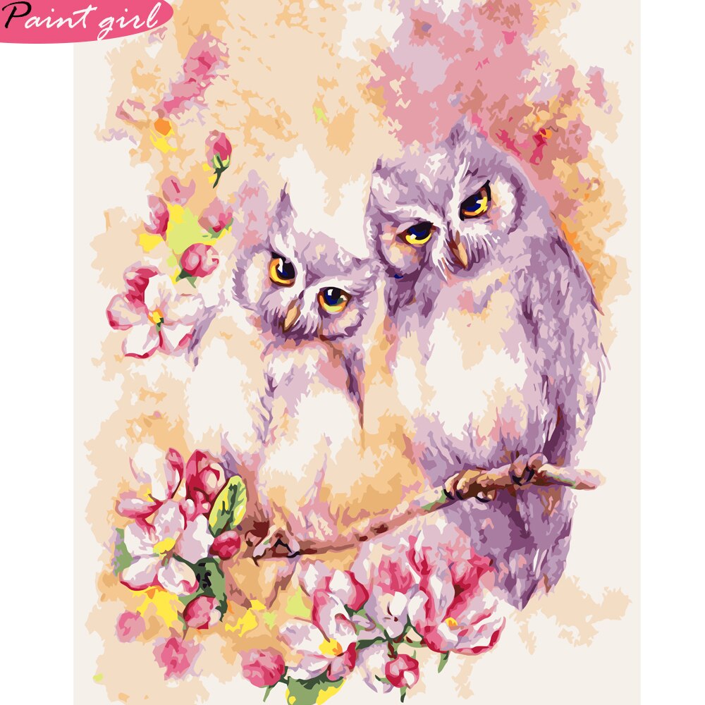 PaintEveryday Acrylic Paintings By Numbers Animals Oil Painting Handmade DIY Paintings Children Picture Fast: VA-0191