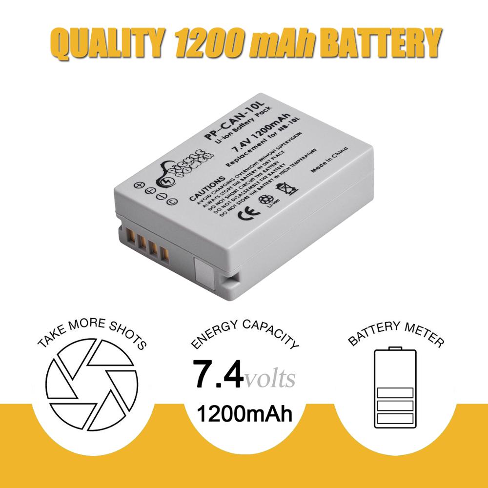 3 stk nb -10l nb 10l nb10l kamera batteri og vegglader for canon  sx40 hs sx40hs sx50 hs sx50hs g1 x g1x g15 g16 sx60 hs g3x